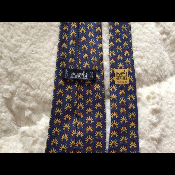 Hermes Authentic 100% Silk Soie Mens Tie Made in France 7398 PA - Picture 6 of 12